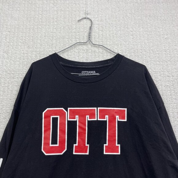 Ottawa Redblacks Long sleeve T-Shirt Mens XXL CFL Football Black / Red Canada - Picture 2 of 13